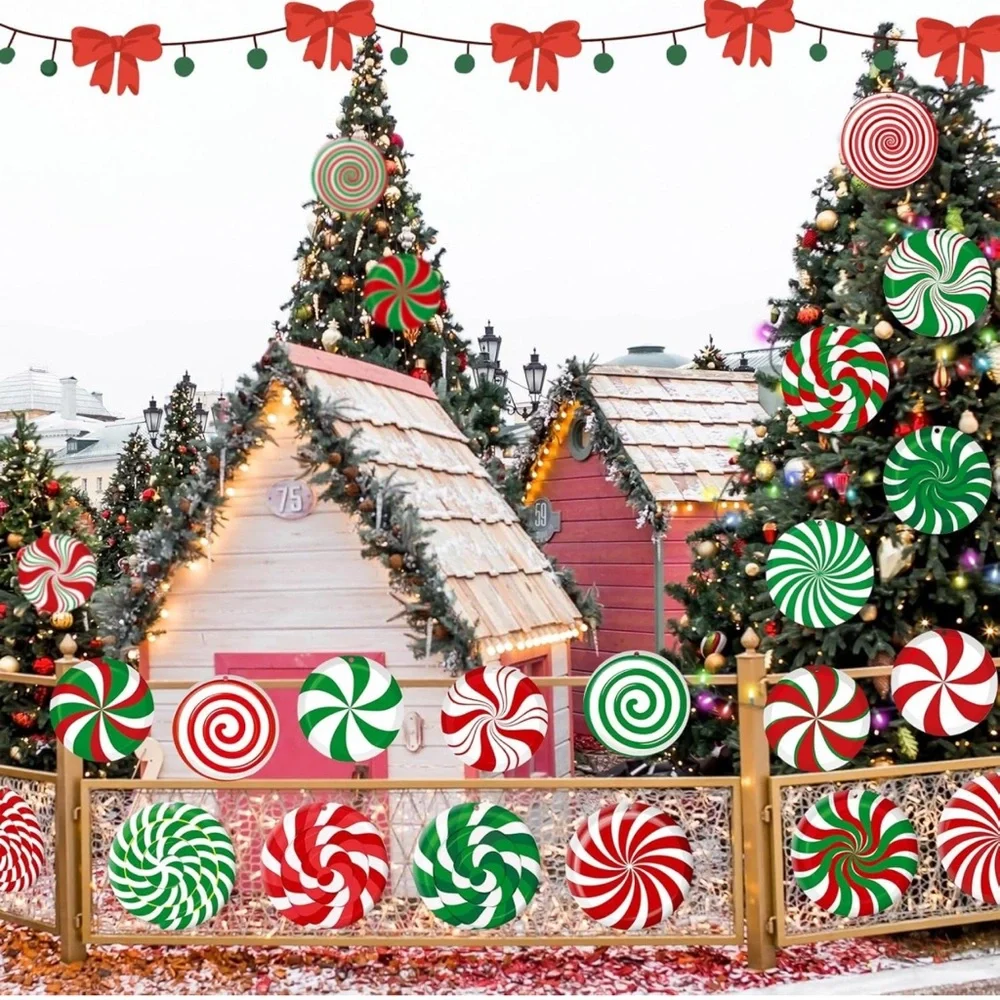 30 PCs 6” D inches ball shape Christmas candy decoration ornaments